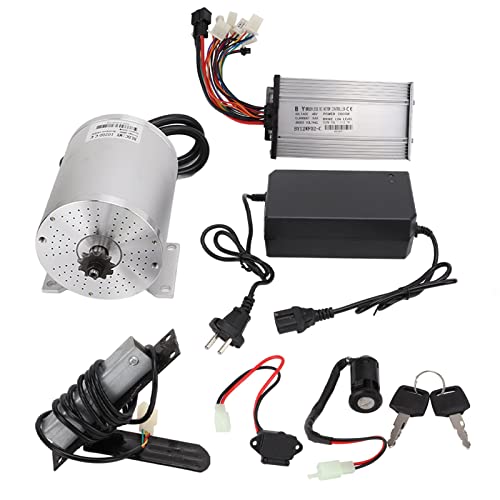 RiToEasysports 48V 2000W Kit De Motor De CC Sin Escobillas Eléctrico Kit De Controlador Sin Escobillas De Bicicleta Eléctrica con Cargador De Motor