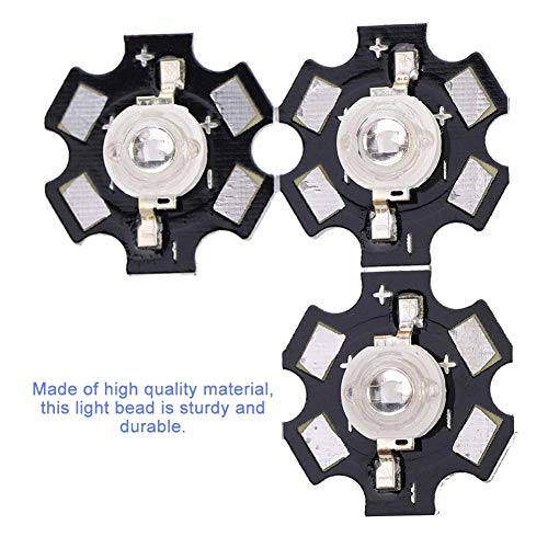 Riuty Chip LED, Led de Alta Potencia Chip- AXD-3W Gran Potencia UV Lámpara LED púrpura Perlas Diodo Chips con Base de Aluminio para Bricolaje Bombilla de iluminación Bolas lámpara