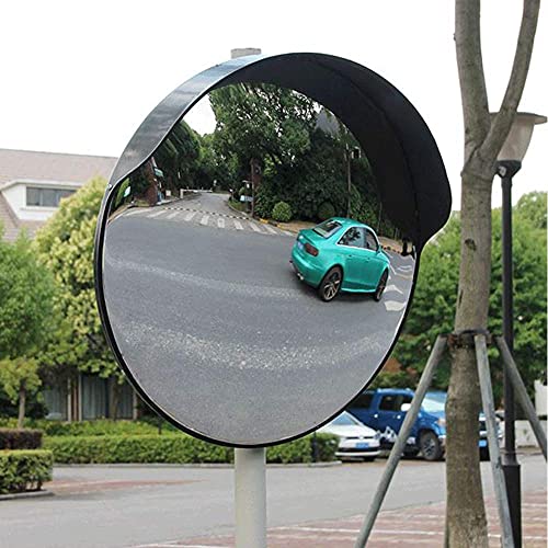 RMAN® Espejo de seguridad convexo, Elimina las Esquinas Ciegas, para Carreteras, Tiendas y Aparcamientos, Diámetro 30 cm, con soporte de fijación ajustable