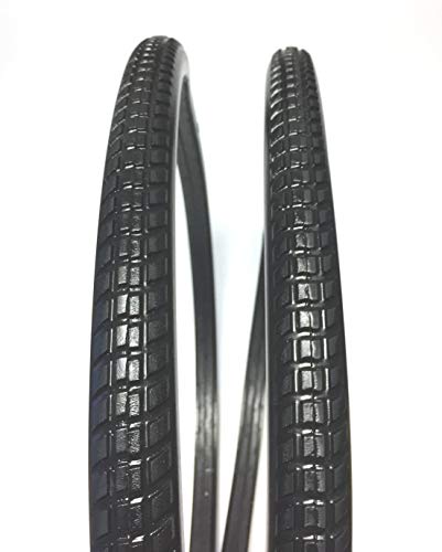 Ro - Cubiertas para silla de ruedas (2 unidades, 24 x 1 3/8 con palanca, totalmente antipinchazos, 37-540 24"), color negro, 100% poliuretano