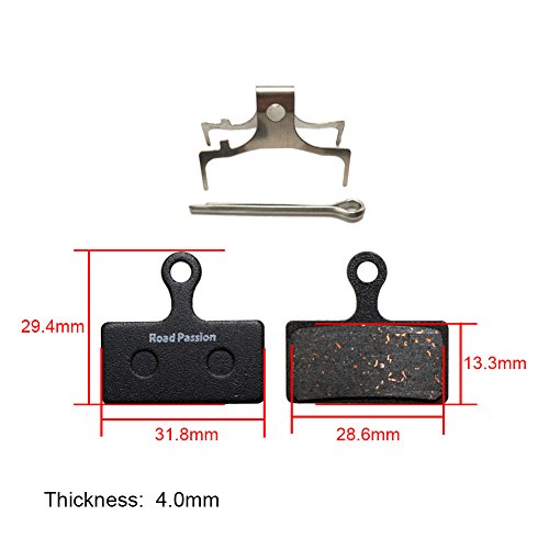 Road Passion 1 par Pastillas de Freno Bicicleta Semi-metálico para Shimano XTR M985 M988 Deore XT M785 SLX M666 M675 Deore M615 S700 Alfine CX77 R515