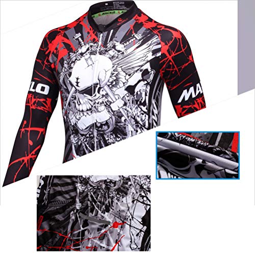 ROBO Maillots Ciclismo Hombre de Manga Larga Patchwork Novedades 14D Gel Resistente Elástico para Primavera Otoño Invierno