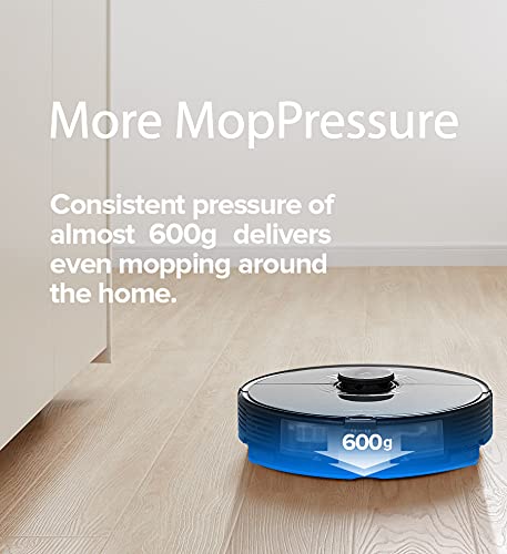 Roborock S7 Robot Aspirador con Mopa VibraRise, 3000 Vibraciones/min, Mopa de Elevación Automática, 2500 Pa, Control de Voz App, Planificación Inteligente de Rutas （Negro）