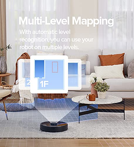 Roborock S7 Robot Aspirador con Mopa VibraRise, 3000 Vibraciones/min, Mopa de Elevación Automática, 2500 Pa, Control de Voz App, Planificación Inteligente de Rutas （Negro）