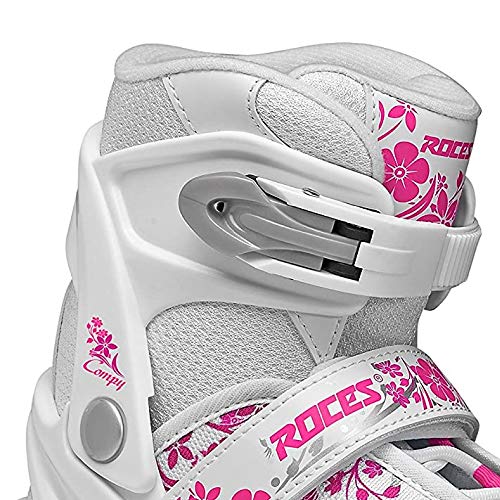 Roces Compy 8.0 - Patines en línea para niña, color Blanco (White-Violet), talla 26-29