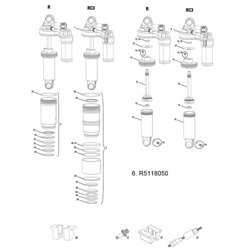 Rock Shox Monarch Plus RC3 MC - Suspensión para Bicicletas, Color Blanco, Talla NA