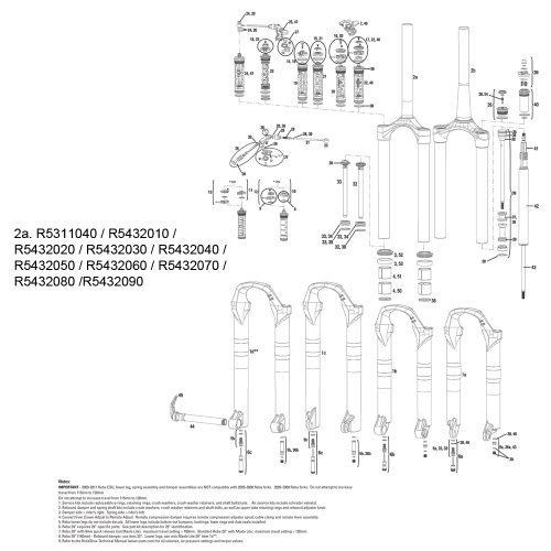 Rock Shox - Repuesto Cabeza-Barras Reba-10 Dual Air 80-120Mm Negras