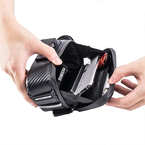 ROCKBROS Bolsa de Sillín de Bicicleta 1.5L a Prueba de Agua Asiento Trasero para MTB Ciclismo Negro