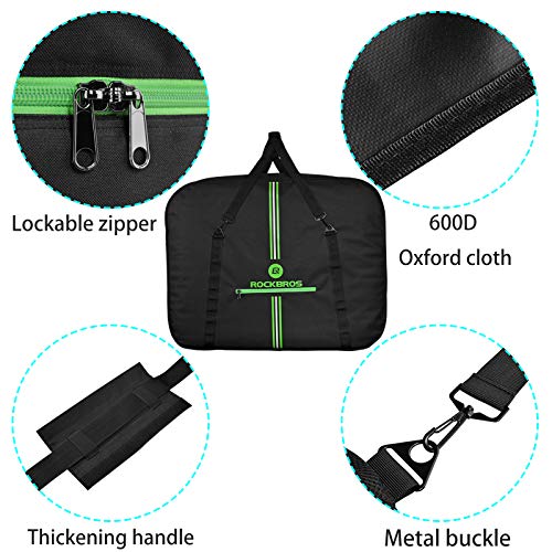 ROCKBROS Bolsa de Transporte para Bicicleta Plegable de 14 hasta 20 Pulgadas Almacenamiento Impermeable con Mochila para Viaje Avión