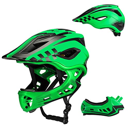 ROCKBROS Casco para Niños Bicicleta BMX MTB Integral Desmontable Completo para Adolescentes Ciclismo 48-58cm para 3-15 Años