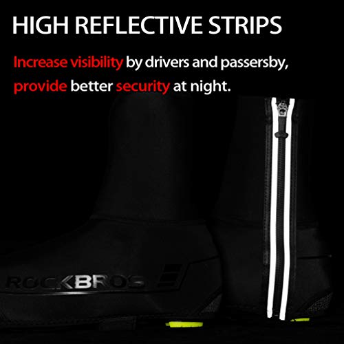 ROCKBROS Cubrezapatillas Ciclismo MTB Carretera Invierno Térmico Anti Viento Transpirable para Hombres Mujeres