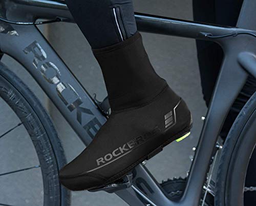 ROCKBROS Cubrezapatillas Ciclismo MTB Carretera Invierno Térmico Anti Viento Transpirable para Hombres Mujeres