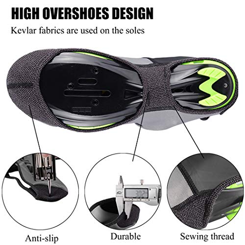 ROCKBROS Cubrezapatillas Cubrebotas para Ciclismo con Forro Polar Impermeable Transpirable Térmica con Reflectante para Otoño e Invierno Unisex