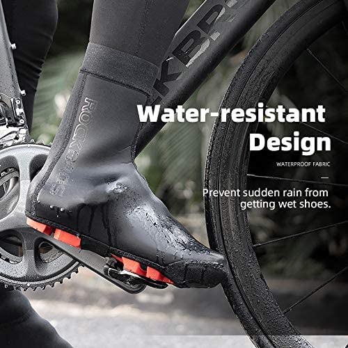 ROCKBROS Cubrezapatillas de Ciclismo Térmico Anti Viento para Invierno, Cubrebotas para MTB Bicicleta Carretera