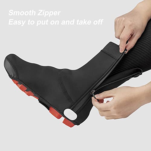 ROCKBROS Cubrezapatillas de Ciclismo Térmico Anti Viento para Invierno, Cubrebotas para MTB Bicicleta Carretera