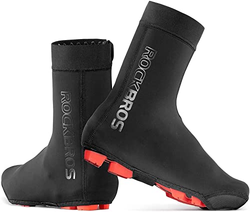 ROCKBROS Cubrezapatillas de Ciclismo Térmico Anti Viento para Invierno, Cubrebotas para MTB Bicicleta Carretera