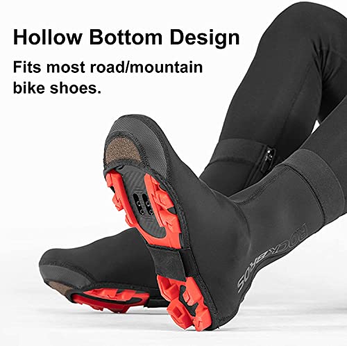 ROCKBROS Cubrezapatillas de Ciclismo Térmico Anti Viento para Invierno, Cubrebotas para MTB Bicicleta Carretera