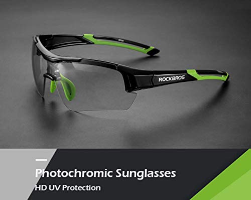 ROCKBROS Gafas de Sol Fotocromáticas Lentes Transparentes con Protección UV400 Ultraligero para Ciclismo Running Deportes al Aire Libre para Hombre y Mujer