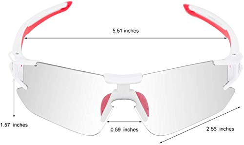 ROCKBROS Gafas de Sol Fotocromáticas Lentes Transparentes para Bicicleta MTB Montaña Ciclismo Running Deportes Unisex