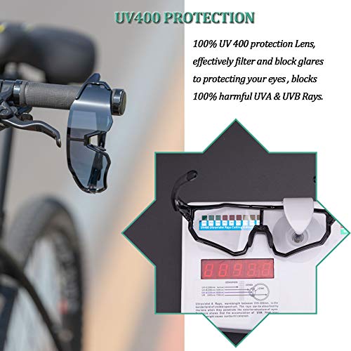 ROCKBROS Gafas de Sol Fotocromáticas/Polarizadas de Ciclismo Bicicleta Montaña Carretera MTB Protección UV400 Unisex Running Pesca Conducción