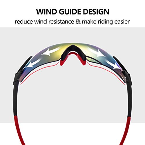 ROCKBROS Gafas Deportivas de Sol Polarizadas Protección UV400 para Hombres Mujeres Bicicleta MTB Ciclismo Deportes al Aire Libre