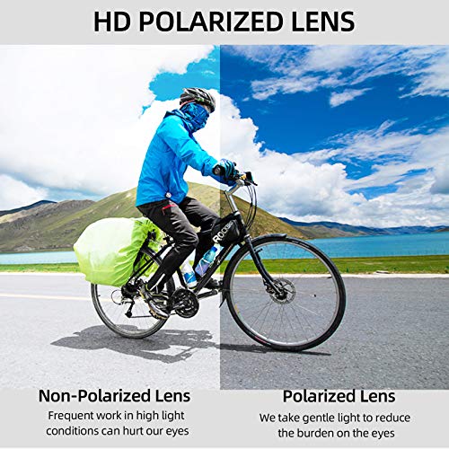 ROCKBROS Gafas Deportivas de Sol Polarizadas Protección UV400 para Hombres Mujeres Bicicleta MTB Ciclismo Deportes al Aire Libre