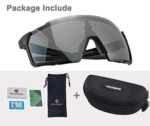 ROCKBROS Gafas Fotocromáticas/Polarizadas de Bicicleta Protección UV400 para Ciclismo Running Conducción Pesca, Unisex