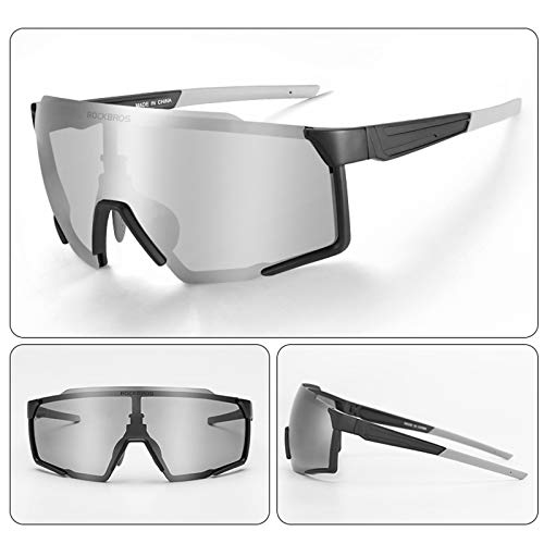 ROCKBROS Gafas Fotocromáticas/Polarizadas de Bicicleta Protección UV400 para Ciclismo Running Conducción Pesca, Unisex