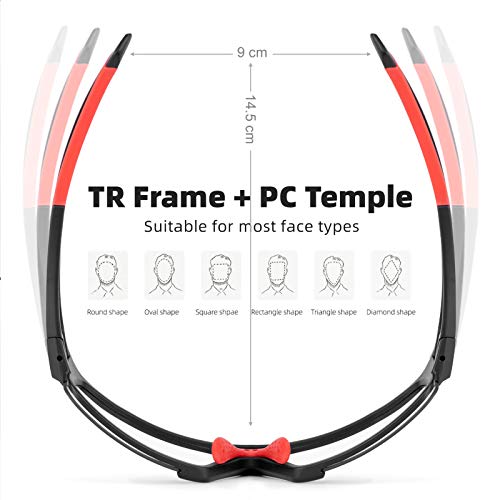 ROCKBROS Gafas Polarizadas/Fotocromáticas Deportivas Protección UV400 para MTB Ciclismo Running Conducir Pescar, para Hombres Mujeres