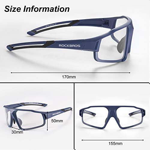 ROCKBROS Gafas Polarizadas/Fotocromáticas Deportivas Protección UV400 para MTB Ciclismo Running Conducir Pescar, para Hombres Mujeres