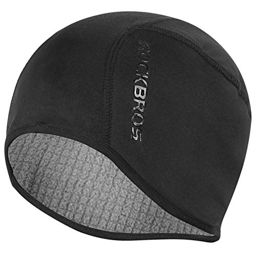 ROCKBROS Gorro con Orejas de Invierno con Forro Polar para Ciclismo Pesca Running Moto Esquí Snowboard Escalada Deportes al Aire Libre Unisex Negro