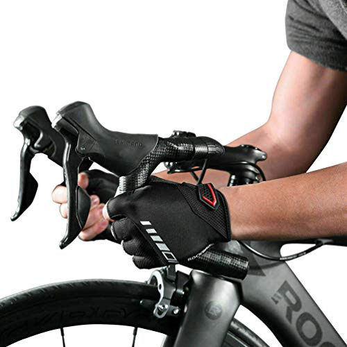 ROCKBROS Guantes de Ciclismo Gel Medio Dedo para MTB Bicicleta de Montaña Antideslizantes Transpirable para Hombre Verano