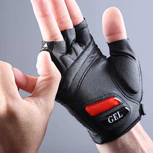 ROCKBROS Guantes de Ciclismo Gel Medio Dedo para MTB Bicicleta de Montaña Antideslizantes Transpirable para Hombre Verano