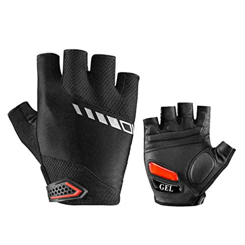 ROCKBROS Guantes de Ciclismo Gel Medio Dedo para MTB Bicicleta de Montaña Antideslizantes Transpirable para Hombre Verano