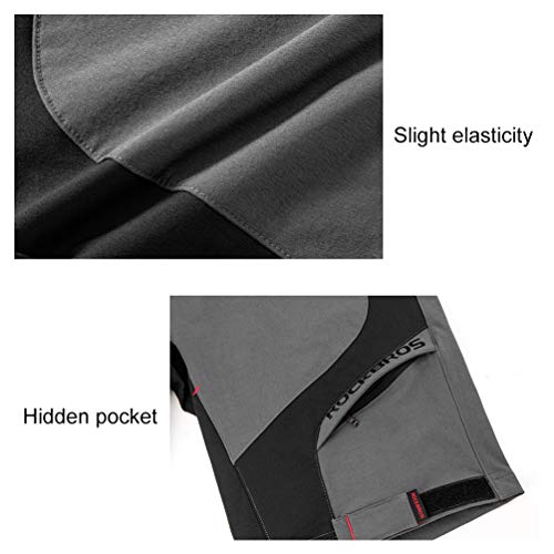 ROCKBROS Pantalones Cortos de Bicicleta 4D Acolchado con Ropa Interior Bolsillos Ciclismo Deporte MTB Montaña para Hombres