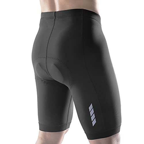 ROCKBROS Pantalones Cortos para Ciclismo con 4D Acolchado para Hombres Mujeres para MTB Bicicleta Deportes Transpirable Secado Rápido, Negro