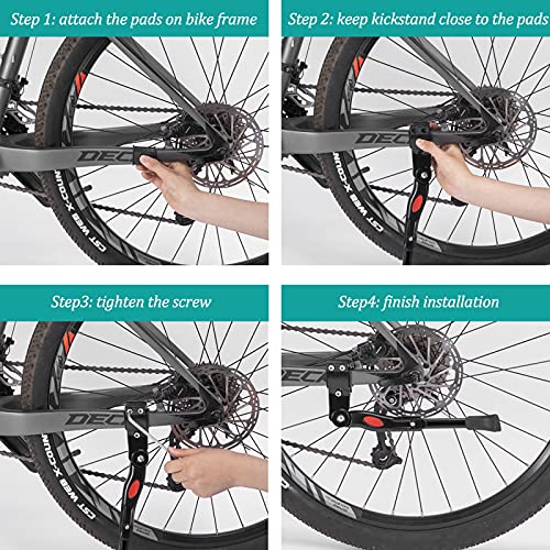 ROCKBROS Pata de Cabra para Bicicleta para Bicicleta 22" 24" 26" 28" Soporte Ajustable de Bicicleta Aluminio