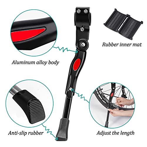 ROCKBROS Pata de Cabra para Bicicleta para Bicicleta 22" 24" 26" 28" Soporte Ajustable de Bicicleta Aluminio