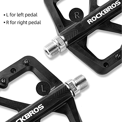 ROCKBROS Pedales Bicicleta MTB Carretera Nylon Plataforma Grande Antideslizantes Rodamiento Sellado