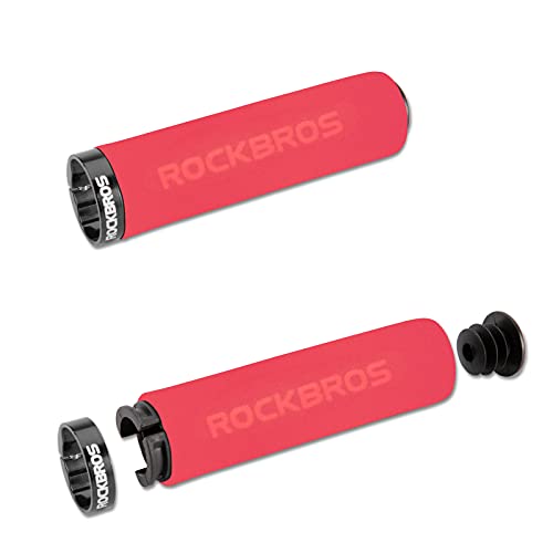 ROCKBROS Puños para Bicicleta MTB BMX Ciclismo, Puños Manillar de Espuma Antideslizantes 22,2 mm