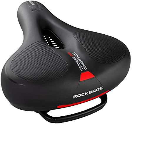 ROCKBROS Sillín Bicicleta Asiento de Espuma Viscoelástica para Ciclismo MTB Carretera Urbana Spinning, 26x22 cm