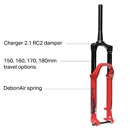 RockShox Lyrik Ultimate BoXXer - Horquilla (29", 160 mm, 42 mm), color rojo