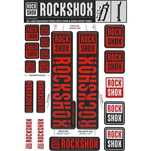 RockShox Pegatinas de 30 forwardslash32 mm y RS1 SID/Reba/Revelation (< 2018) Sector/Recon/X32/30g/30S/XC30, 11.4318.003.500 Piezas de Repuesto, Rojo, Estándar