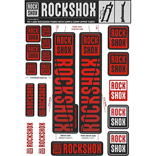 RockShox Pegatinas de 30 forwardslash32 mm y RS1 SID/Reba/Revelation (< 2018) Sector/Recon/X32/30g/30S/XC30, 11.4318.003.500 Piezas de Repuesto, Rojo, Estándar