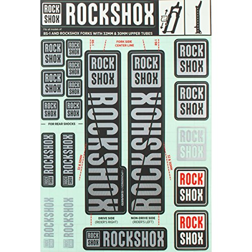 RockShox Pegatinas de 30 forwardslash32 mm y RS1 SID/Reba/Revelation (< 2018) Sector/Recon/X32/30g/30S/XC30, 11.4318.003.504 Piezas de Repuesto, Gris, Estándar