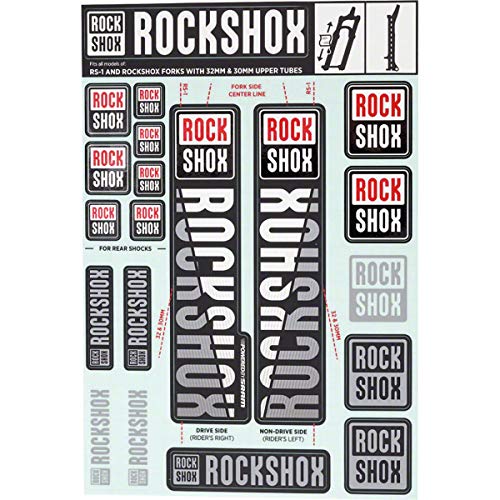 RockShox Pegatinas de 35 mm Pike/Lyrik/Yari/Domain/Revelation, 11.4318.003.506 Piezas de Repuesto, Color Blanco, Estándar