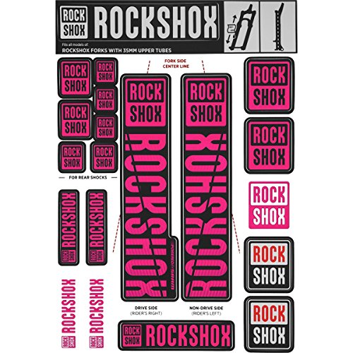 RockShox Pegatinas de 35 mm Pike/Lyrik/Yari/Domain/Revelation, 11.4318.003.512 Piezas de Repuesto, Magenta, Estándar