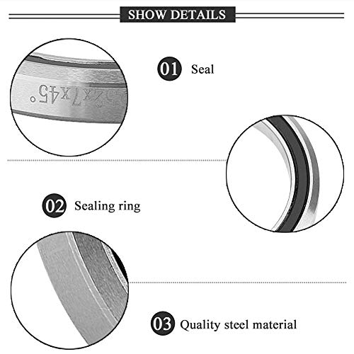 Rodamientos para auriculares de bicicleta, rodamientos de rueda de anillo de acero Rodamientos de vástago de dirección Accesorio de reparación individual Anillo de acero para bicicleta(52mm)