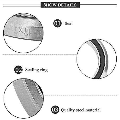 Rodamientos para auriculares de bicicleta, rodamientos de rueda de anillo de acero Rodamientos de vástago de dirección Accesorio de reparación individual Anillo de acero para bicicleta(47mm)