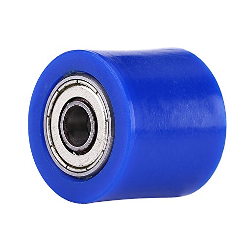 Rodillo de cadena Suuonee, guía de rueda de polea tensora de rodillo de cadena universal de 8 mm para motocicleta Dirt Bike Enduro(Azul)